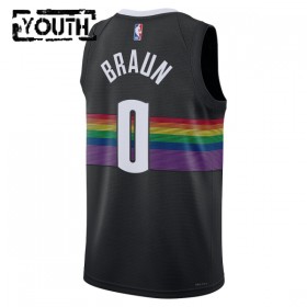 Barn Denver Nuggets Tröja Christian Braun Nike 2025-26 City Edition Svart Swingman